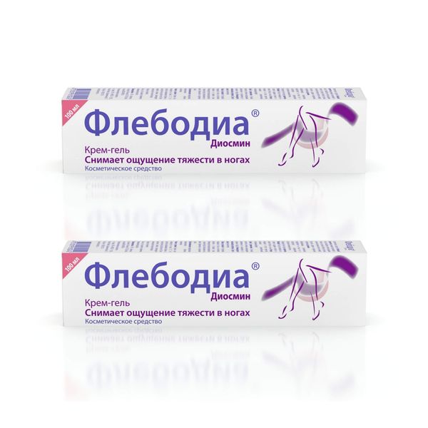 2Х Крем-гель для ног Флебодиа 100мл
