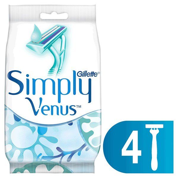 Одноразовая женская бритва Gillette Venus (Жиллетт Винус) Simply 2, 4 шт., Procter & Gamble, США  - купить