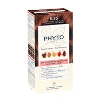 Набор Phyto/Фито: Крем-краска для волос 50мл тон 5.35 Шоколадный cветлый шатен+Молочко 50мл+Маска 12мл+Перчатки