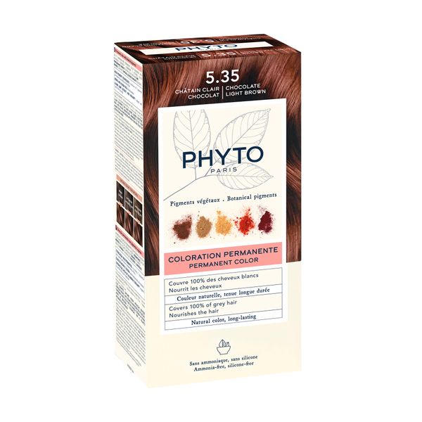 Набор Phyto/Фито: Крем-краска для волос 50мл тон 5.35 Шоколадный cветлый шатен+Молочко 50мл+Маска 12мл+Перчатки дневной крем абсолютная защита spf20 шаг 8b bio phyto ultimatedefense day cream spf20