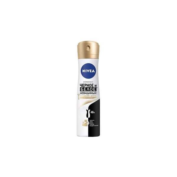 Дезодорант спрей невидимый гладкий шелк Черное и белое Nivea/Нивея 150мл (82282)