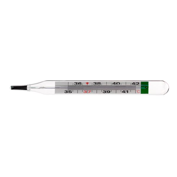 Термометр медицинский безртутный стеклянный в футляре Клинса