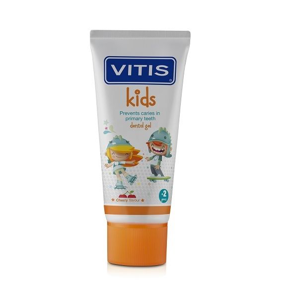 Паста-гель зубная Vitis/Витис Kids 2+ вкус вишня 50мл фото №2