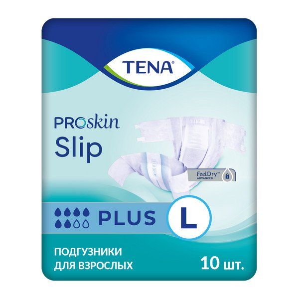 Подгузники Tena (Тена) Slip Plus р.L 100-150 см. 10 шт. SCA Hygiene Products Genner B.V. 1088553 Подгузники Tena (Тена) Slip Plus р.L 100-150 см. 10 шт. - фото 1