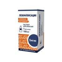 Левофлоксацин раствор для инфузий бут. 5мг/мл 100мл