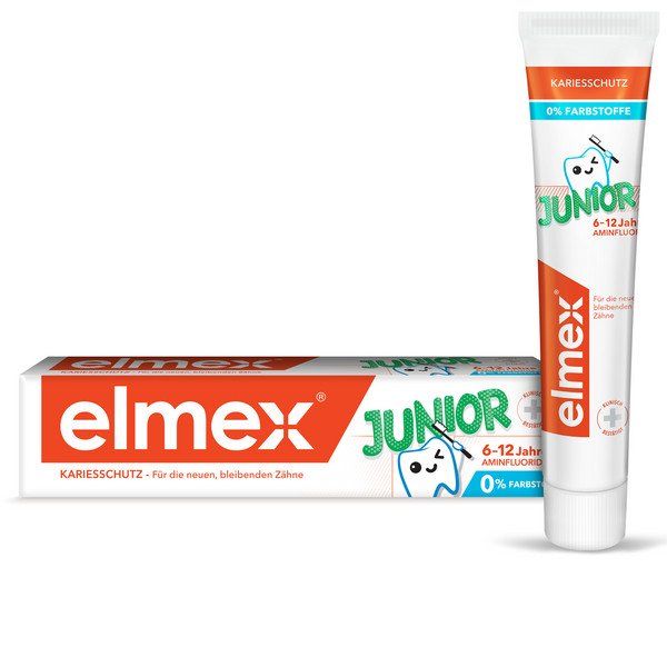 Паста зубная детская Junior от 6 до 12 лет Elmex/Элмекс 75мл зубная щетка colgate elmex junior c 6 до 12 лет в ассортименте