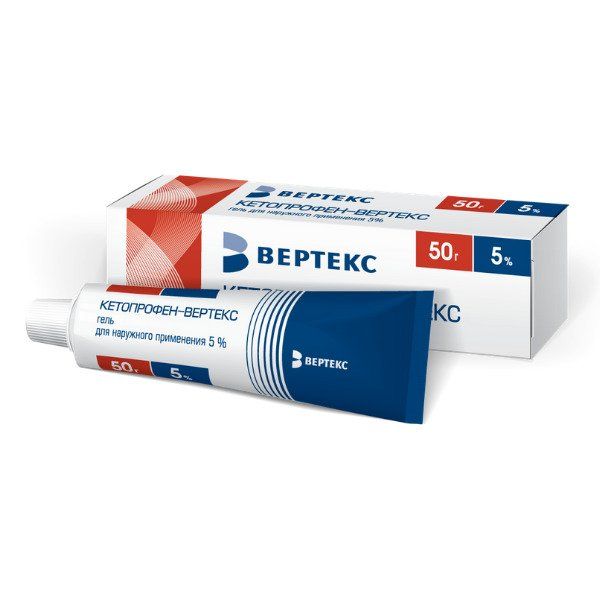 Кетопрофен-Вертекс гель для наружного применения 5% 50г