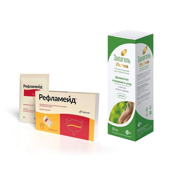 1X Рефламейд порошок для приг. раствора для приема внутрь 3г + 1X Гель-мыло для интимной гигиены Залагель интим 200мл