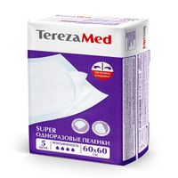 Пеленки одноразовые медицинские впитывающие Super TerezaMed 60x60 5шт