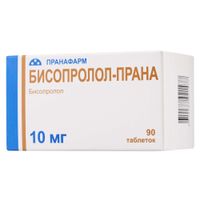 Бисопролол-Прана таблетки, покрытые пленочной оболочкой 10мг 90шт