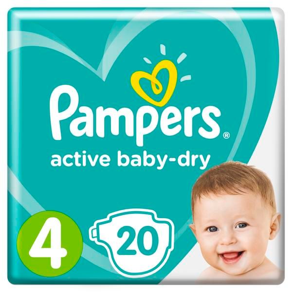 Подгузники Pampers (Памперс) Active Baby-Dry р.4 Maxi 7-14 кг 20 шт. фото №9