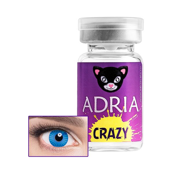 Линзы контактные цветные Adria/Адриа Crazy vial (8.6/-0.00) Robot.