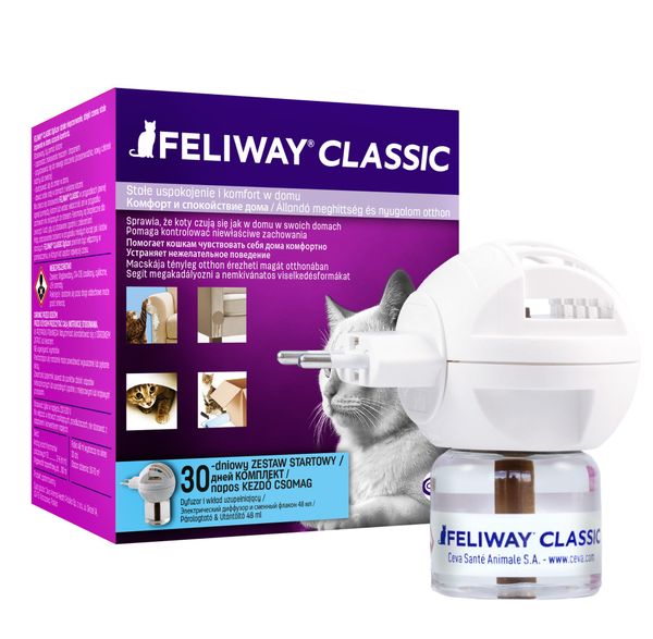 Феромоны для кошек Classic Feliway/Феливей диффузор+флакон 48мл saival classic рефлекс шлейка для кошек xs