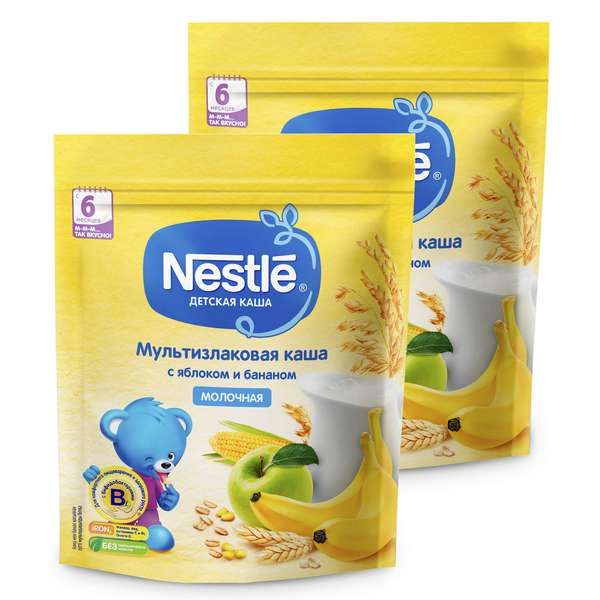 Каша сухая молочная мультизлаковая Яблоко Банан doy pack Nestle/Нестле 220г фото №9