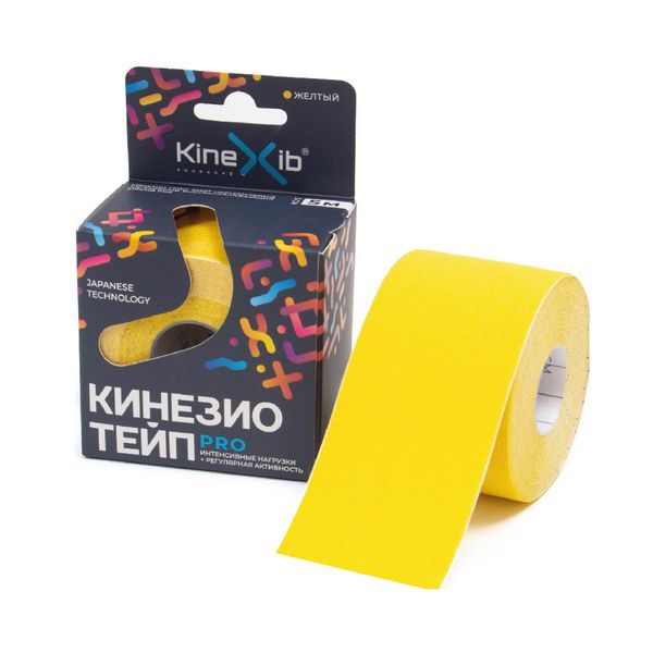 цена Тейп кинезио адгезивный восстанавливающий нестерильный желтый Pro Kinexib 5м х 5см
