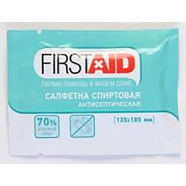 Салфетка спиртовая антисептическая First Aid/Ферстэйд 135x185 мм