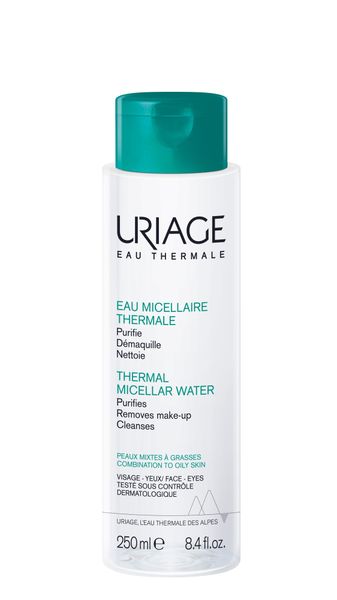 Купить Вода мицеллярная для комбинированной и жирной кожи и контура глаз очищающая Uriage/Урьяж 250мл, Uriage Lab. FR, Франция