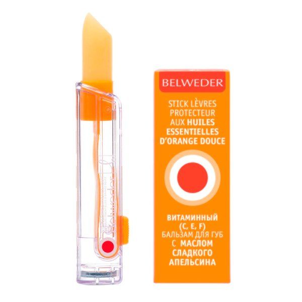 Купить Бальзам для губ витаминный с маслом сладкого апельсина Belweder/Бельведер 4г, Belweder France, Франция