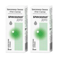 2Х Бринзолол Дуо капли глазные 10мг+5мг/мл 5мл