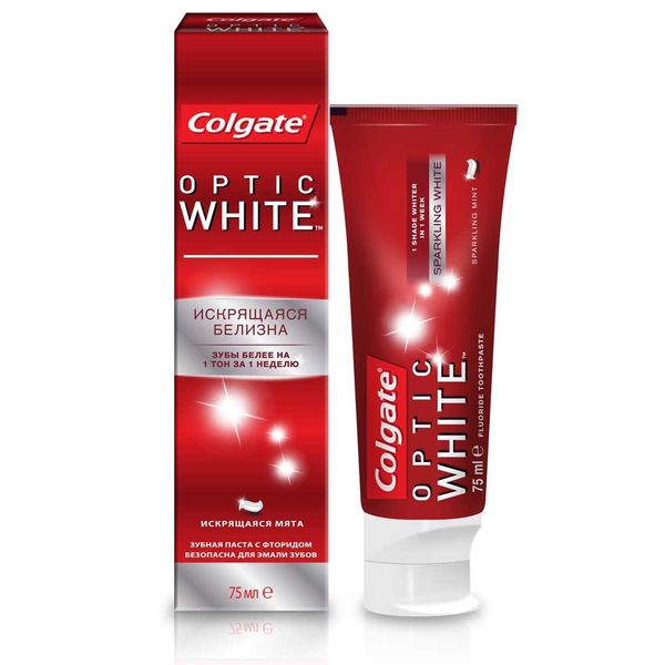 Паста Colgate (Колгейт) зубная Optic White 75 мл Colgate-Palmolive (Польша) 571021 Паста Colgate (Колгейт) зубная Optic White 75 мл - фото 1