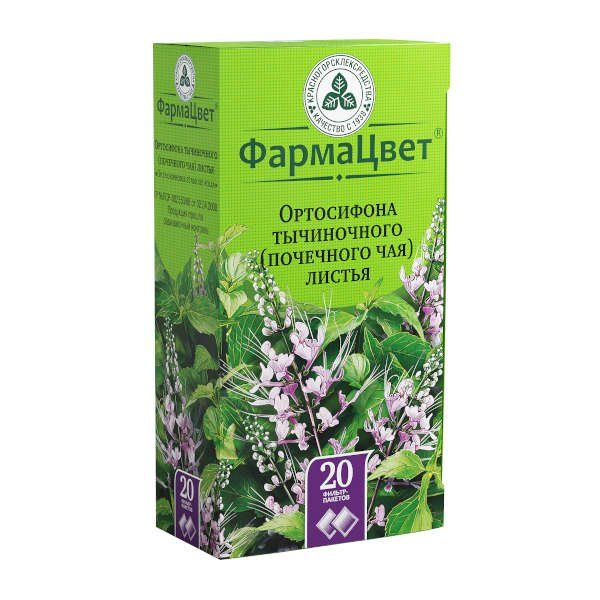 Ортосифона тычиночного (почечного чая) листья ф/п 1,5г 20шт цена и фото