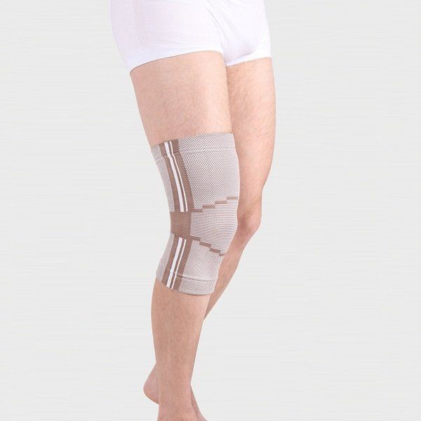 Бандаж на коленный сустав эластичный Экотен KS-E02, бежевый, 30-36см р.S
