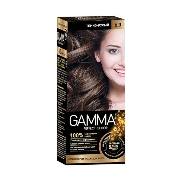 Крем-краска для волос темно-русый Gamma Perfect color Свобода тон 6.0 Свобода АО 751455 - фото 1