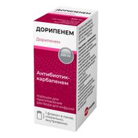 Дорипенем порошок для приг. раствора для инфузий 500мг