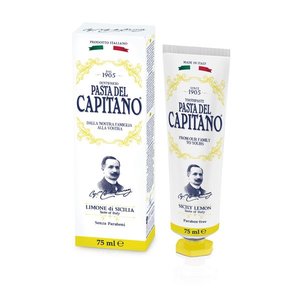 Купить Паста зубная Сицилийский лимон Pasta del Capitano 75мл, Farmaceutici Dottor Ciccarelli S.P.A, Италия