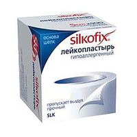 Пластырь Silkofix (Силкофикс) гипоаллергенный на шелковой основе 1x500 см., миниатюра фото №3