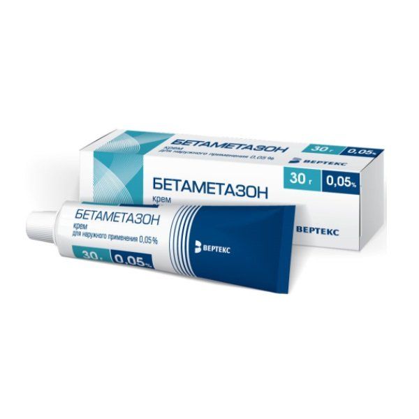 Бетаметазон-вертекс крем для наружного применения 0,05% туба 30г Вертекс АО