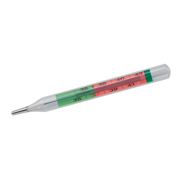 Термометр безртутный медицинский стеклянный с цветной шкалой в футляре Клинса фото №4