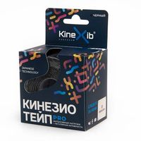 Kinexib PRO кинезио тейп бинт нестерильный адгезивный восстанавливающий цвет черный 5м х 5см