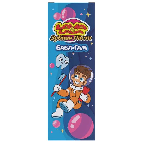 Паста зубная для укрепления и защиты зубов от кариеса вкус бабл-гам для детей 6-14 лет Lava Lava/Лава Лава 50мл