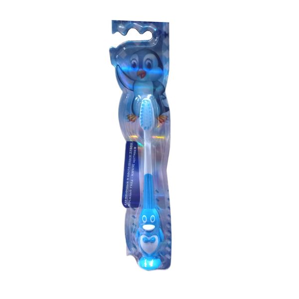 Щетка зубная детская с присоской синяя Пингвин Джек Vilsen Brush Yangzhou Jasmine Brush Industry 3006726 - фото 1