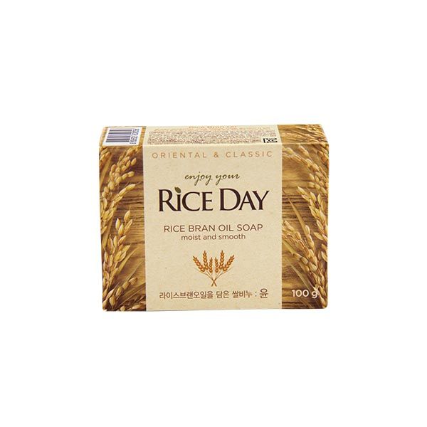 Мыло туалетное с рисовыми отрубями Rice Day 100г фото №2