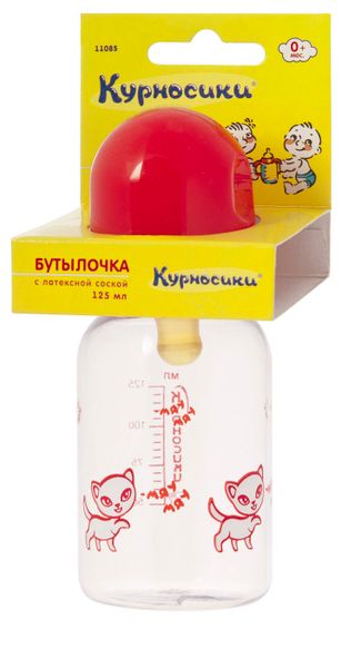 Бутылочка Курносики с латексной соской 0+ мес. 125 мл ООО 