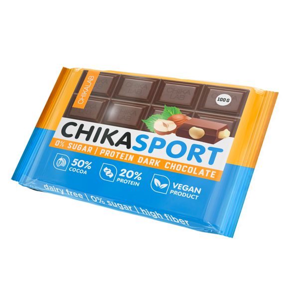 Шоколад темный с фундуком ChikaLab 100г шоколад бабаевский темный с целым фундуком 200 гр