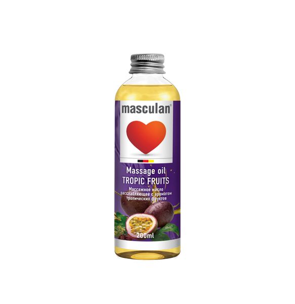 Маскулан масло массажное masculan расслабляющее с ароматом тропических фруктов фл.200мл ла кри мама масло от растяжек 200мл