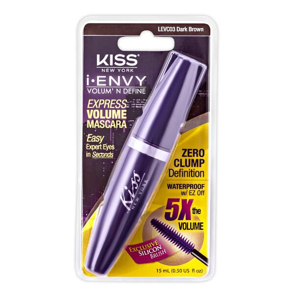 Термотушь Сумасшедшие ресницы Темно - коричневая на блистере Kiss I Envy LEVC03 Kiss Products, Inс 1439104 - фото 1