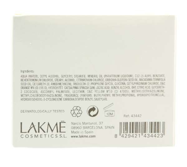 Маска питательная для сухих волос Nourishing mask dry hair Lakme/Лакме 250мл фото №2