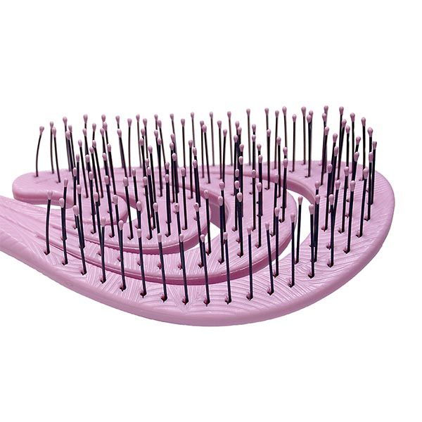 Био-расческа гибкая для волос Розовая волна Solomeya фото №2