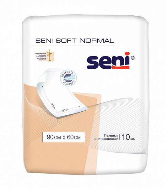 Пеленки Seni (Сени) Soft Basic впитывающие 60x90 см. 10 шт.