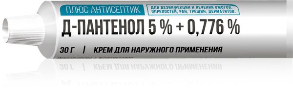 Д-Пантенол Плюс антисептик крем для наружного применения 5%+0,776% 30г .