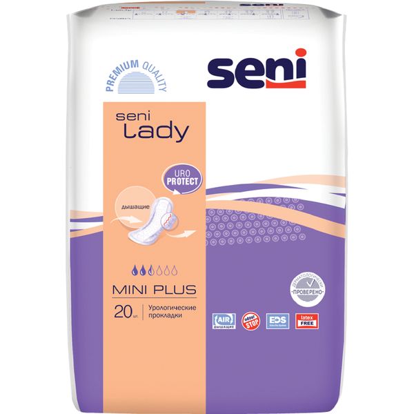 Прокладки урологические Seni (Сени) Lady Mini Plus 20шт прокладки урологические seni mini 12 шт