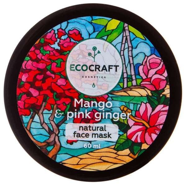 Маска для сияния кожи лица манго и розовый имбирь Ecocraft/Экокрафт 60мл фото №2