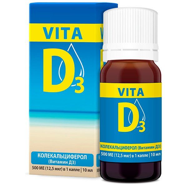 Витамин Д анис Vita D3/Вита Д3 раствор водный 500МЕ/кап 10мл