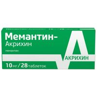 Мемантин-Акрихин таблетки п/о плен. 10мг 28шт миниатюра