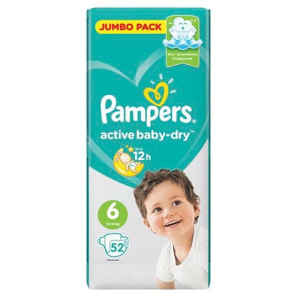 Подгузники Pampers (Памперс) Active Baby Dry Extra Large (13-18 кг), 52 шт фото №2