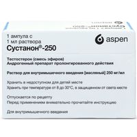 Сустанон-250 раствор для в/м введ. масляный амп. 250мг/мл 1мл миниатюра фото №2